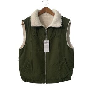 New! Pretty Garden Forest Green Vest sz Small